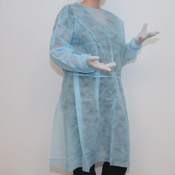 Tie back isolation gown Blue